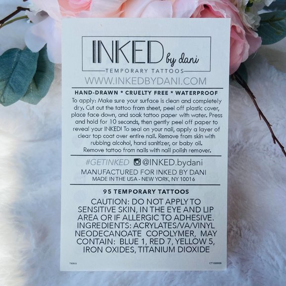 Inked by Dani Temporary Tattoos Nail Art Tattoos for Skin and Nails - Picture 2 of 3